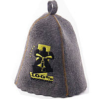 Банная шапка Luxyart 100% мужик Cерый (LA-214) UP, код: 1101531