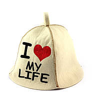 Банная шапка Luxyart I love my life Белый (LA-324) UP, код: 1101603