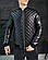 Чоловічий чорний шкіряний бомбер RM 11228 | Чоловіча куртка шкіряна весняна осіння, фото 2