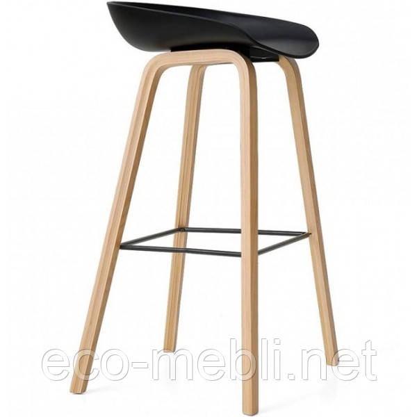 Барний табурет Адель СДМ білий,чорний, фото 1