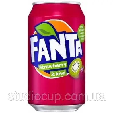 Напій Fanta Strawberry Kiwi ж/б 0,33 л