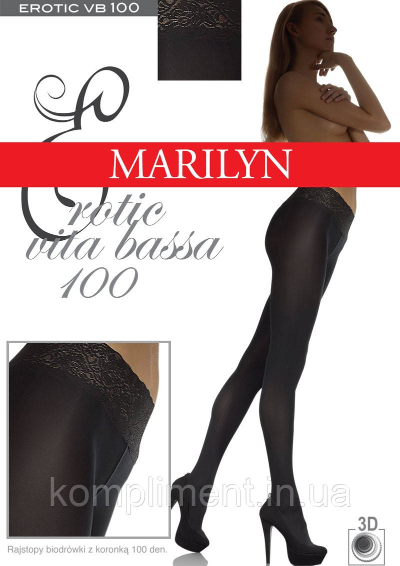 Колготки із заниженою талією Marilyn Erotik Vita Bassa 100 den