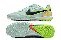 Сороконожки Nike Tiempo Legend 9 TF зелёные Футбольные многошипы найк унисекс Спортивная обувь зелёного цвета