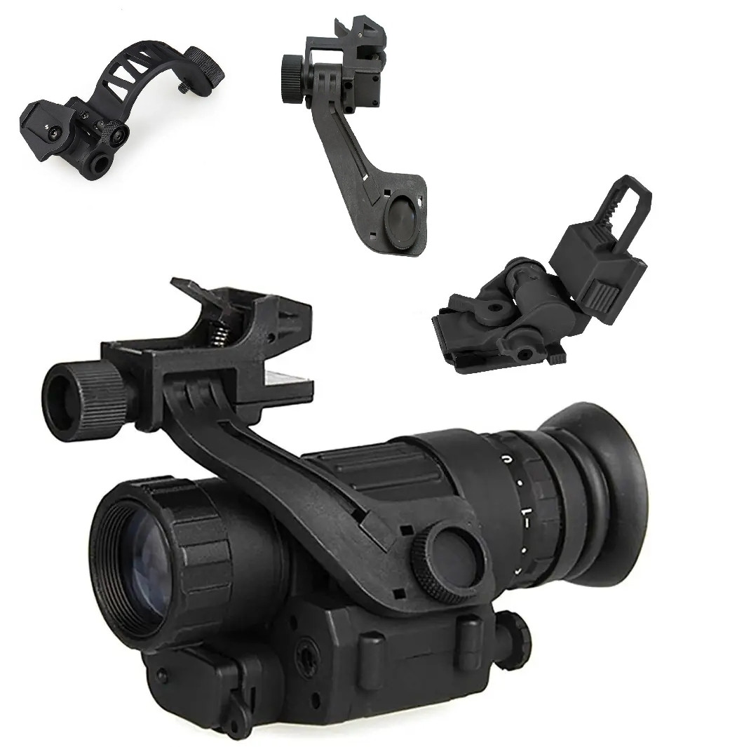 Тактичний монокуляр нічного бачення Night Vision PVS-14 + адаптер на шолом L4G24 + J-arm Mount + Ріг дугою