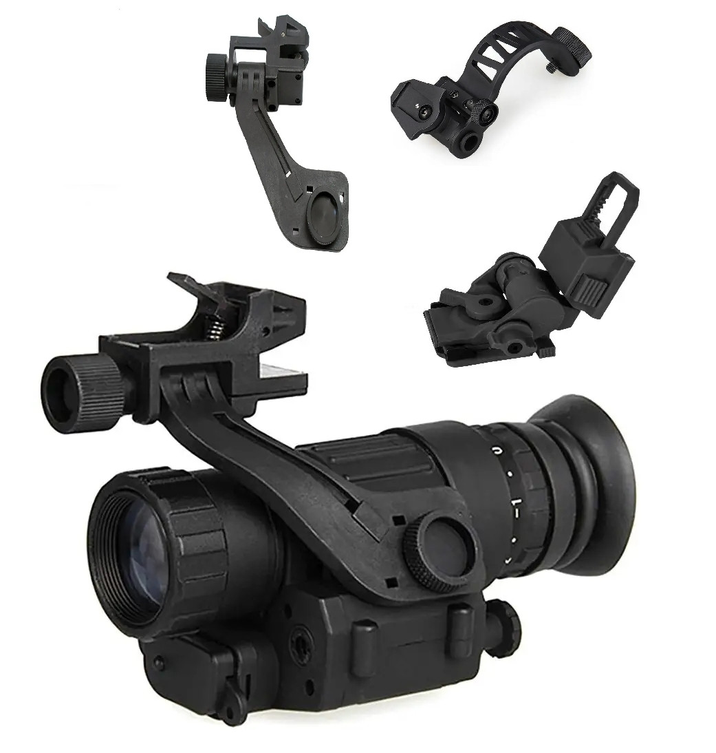 Прилад (монокуляр) нічного бачення PVS-14 Night Vision 4х + адаптер на шолом L4G24 + J-arm Mount + Ріг дугою, фото 1