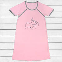 Женская сорочка с кнопками для кормления Dexters mom XL розовый (131606233649) NB, код: 8334931