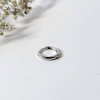 Серебряная сережка кольцо 12 мм поштучно серебро 925 пробы Родированное 56058р 0.45г
