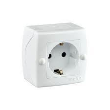 Розетка 1-а з заземленням, Mono Electric, OCTANS IP 20 (білий)