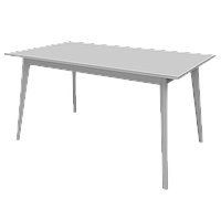 Обеденный стол для кухни Неман БОН 1380х780 МДФ Белый