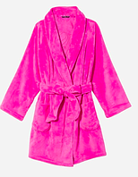 Халат Victoria's Secret флисовый розовый плюшевый Short Cozy Robe XS/S