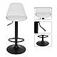Стілець барний високий СДМ-Груп Тау Н, подушка шкірозамінник, колір білий з чорною ніжкою, фото 2