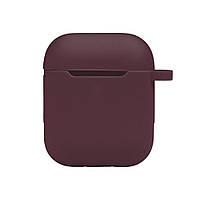 Чехол с карабином Silicone Case Airpods 1 Airpods 2 Maroon NB, код: 8322227