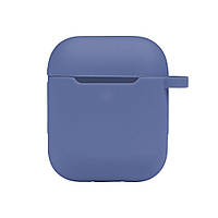 Чехол с карабином Silicone Case Airpods 1 Airpods 2 Royal blue NB, код: 8322238