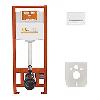 Інсталяція для унітаза 4в1 Qtap Nest ST ( Клавіша лінійна White 153x220x13mm)