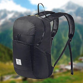 Рюкзак компактний Naturehike Ultralight NH17A017-B 22 л, чорний, 30D нейлон, не великий, легкий