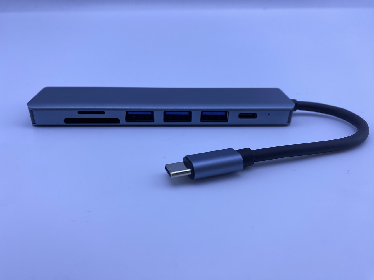 Док-станція 7 в 1 USB 3.0 HDMI SD TF Card Reader із Type-C Зарядним портом Multiply Hub Хаб
