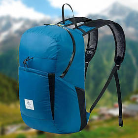 Рюкзак компактний Naturehike Ultralight NH17A017-B 22 л, блакитний, 30D нейлон, не великий, легкий