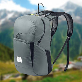 Рюкзак компактний Naturehike Ultralight NH17A017-B 22 л, сірий, 30D нейлон, середній, легкий