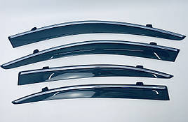 Дефлектори вікон (вітровики) Skoda Octavia A5 2004 -2013 хром TAN