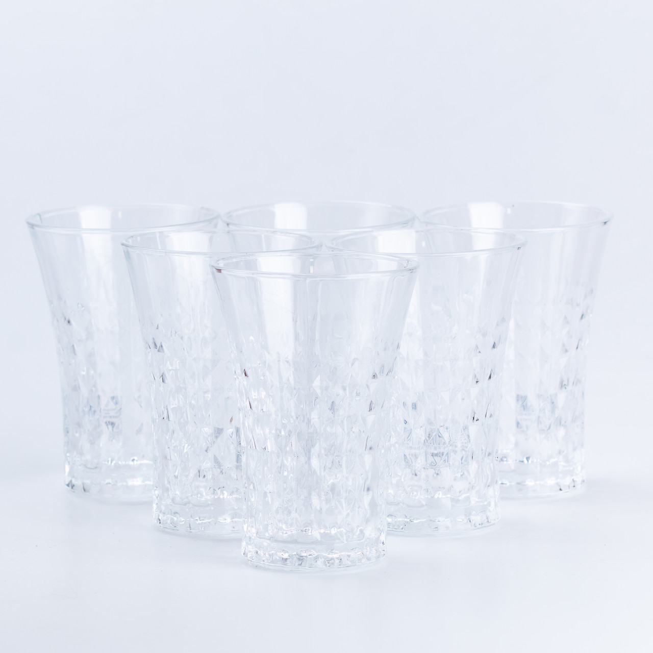 Склянка для води та соку скляний прозорий набір 6 шт