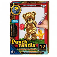 Ковровая вышивка 01-01 Punch needle Мишка с утенком ТМ Danko toys