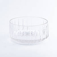 Стеклянная салатница прозрачная круглая 13,5*6,5 см