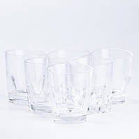 Набір склянок 6 штук для води та соку скляний прозорий