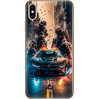 Чехол Силиконовый с Картинкой на iPhone XS Max (Машина BMW i8)