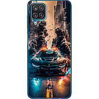 Чехол Силиконовый с Картинкой на Samsung Galaxy A12 (A125) (Машина BMW i8)