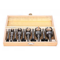 Набір фрез для закладення сучків (пробочники) + свердла Форстнера 10 ел Kraft&Dele KD979, фото 2