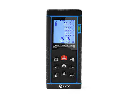 Лазерна рулетка 0,05-60 м Geko G03351, фото 1