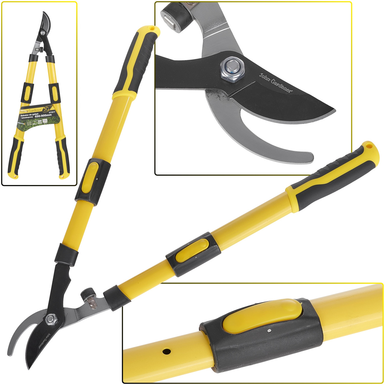 Секатори для гілок телескопічні 655-900 мм Geko G72017