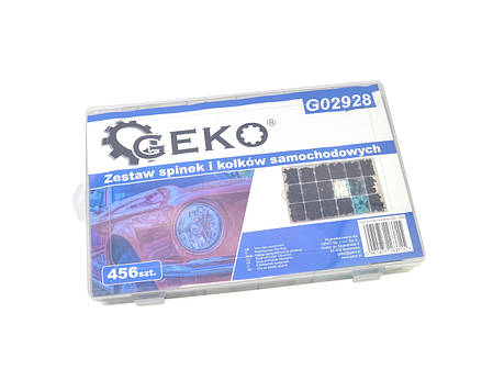Набір автомобільних затискачів і штифтів 456 шт Geko G02928, фото 3