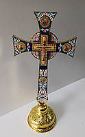 Хрест на підставці мальтійський (синій)