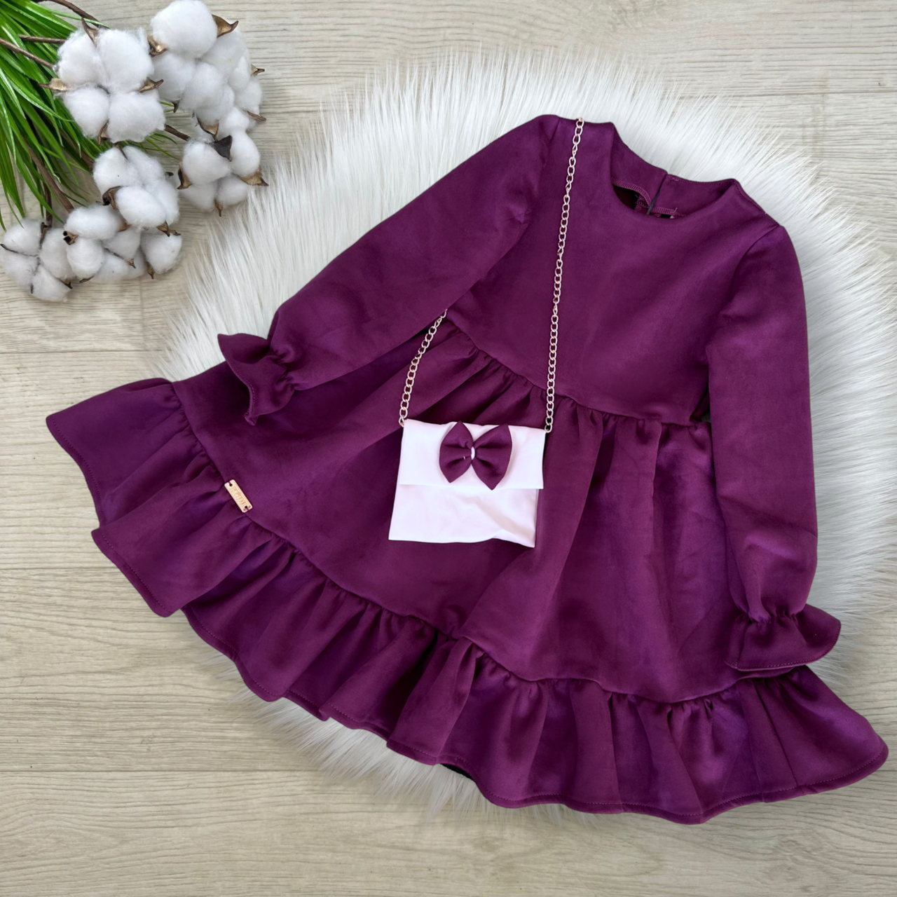 Сукня на дівчинку 122 см Замш 002798 Фіолет