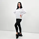 Жіночий однотонний світшот весняно-осінній із двотінки у великих розмірах, фото 2