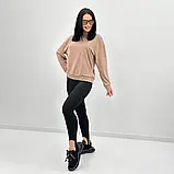 Жіночий однотонний світшот весняно-осінній із двотінки у великих розмірах, фото 10