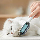 Силіконова щітка для вичісування домашніх тварин Гребінець для сухого та вологого грумінгу котів та собак, фото 6