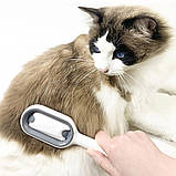 Силіконова щітка для вичісування домашніх тварин Гребінець для сухого та вологого грумінгу котів та собак, фото 8