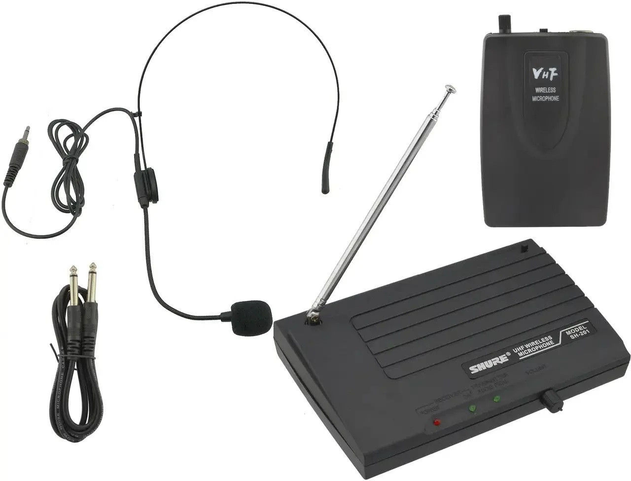 Головний радіомікрофон з базою Shure SH-201 бездротова гарнітура для радіосистеми, мікрофон, радіосистема