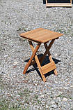 Розкладний дерев'яний столик для пікніка з 4 стільцями Квадратний, фото 7