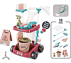 Дитячий набір для прибирання 667-54 16 елементів,візочок,світлові та звукові ефекти від 3х років, фото 2