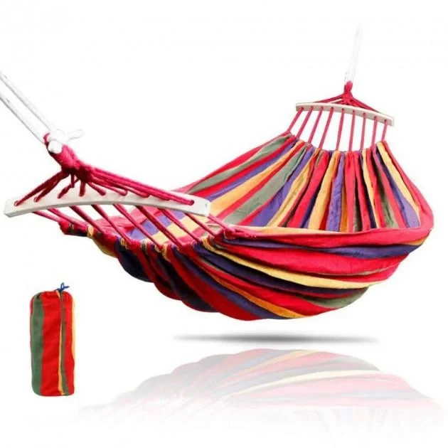 Гамак з каркасом і чохлом Hammock 240х150 см. Темно-червоний