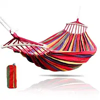 Гамак з каркасом і чохлом Hammock 240х150 см. Темно-червоний