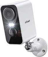 Беспроводная аккумуляторная Wi-Fi камера видеонаблюдения IeGeek 2K c сигнализацией, ночное видение, сирена
