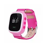 Смарт часы детские наручные Smart Q60, часы-телефон детские с GPS трекером, часы для девочек розовые
