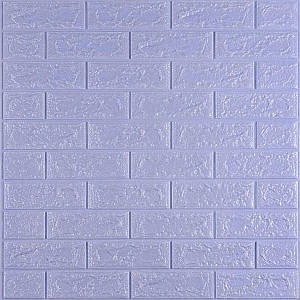 3D панель самоклеюча 700х770х5мм цегла світло - фіолетова (015-5) SW-00000083