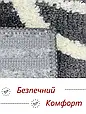 Килимок у ванну з ворсом 40х60 см v23 зебра бірюза сірий, фото 2