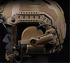 Кріплення на каску Чебурашки для Peltor Comtac II / III / XPI, Койот (ACC-10-T), фото 6