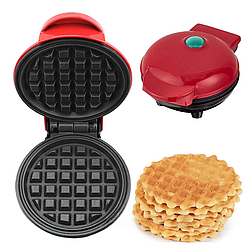 Електрична вафельниця, з антипригарним покриттям 350 Вт, WQ-H603, колір РАНДОМ / Електрична міні вафельниця